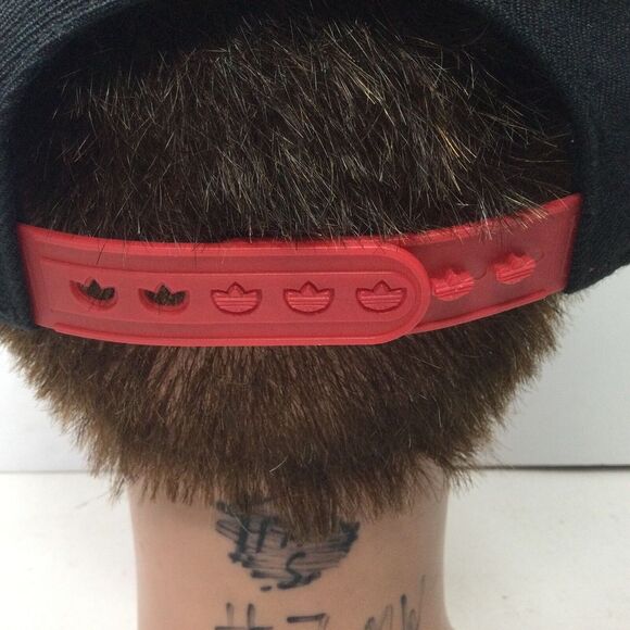 Vintage‎ Adidas Hat SpellOut Patch Black Hiphop StreetWear SnapBack Trucker Cap - Picture 6 of 9